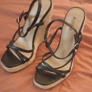 Wedges, Just Fab, 7, black